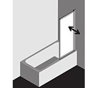 Kermi Vario 2000 Pare-baignoire, mobile, V2FW1060141PK, V2FW1