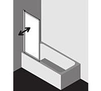Kermi Vario 2000 mur pliant 2000 -wing V2FW10601412K 65, 2000 -66,7x140cm, argent mat brillant, perle Kerolan