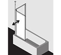 Kermi Vario 2000 mur pliant 2000 -wing V2FW10651412K 70, 2000 -71,7x140cm, argent mat brillant, perle Kerolan