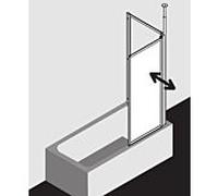 Kermi Vario 2000 mur pliant 2000 -wing V2FW1065142YK 70, 2000 -71,7x140cm, blanc , ESG SR Opaco Clean