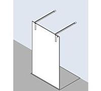 Kermi Walk-In XS match0 XSFW113020VPK 130x200cm, argent brillant, verre de sécurité trempé clair, avec 2 supports muraux