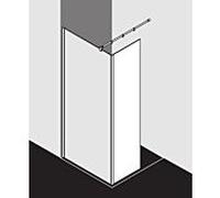 Kermi Xb champ fixe XBFFW05020VUK 51.7x200cm, argent brillant, ESG SR Opaco, système en verre