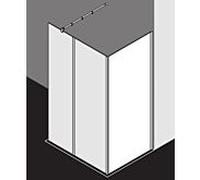 Kermi Xb système de verre XBWIW09020VAK 88-90x200cm, argent brillant, TSG clair