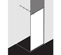 Kermi Xb système de verre XBWIW09020VUK 88-90x200cm, argent brillant, ESG SR Opaco