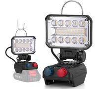KERNOWO Lampe de travail LED sans fil pour Makita 18/21 V, 48 W, avec 40 perles LED ultra lumineuses, projecteur LED portable avec type C et charge USB (batterie 4 IN)