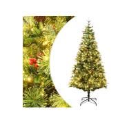 vidaXL Sapin pré-éclairé pommes de pin 120 cm