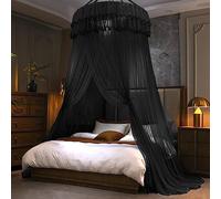 Kertnic Moustiquaire de lit pour Filles, Rideau de lit Princesse en Maille Fine Transparente en Forme de dôme, Tente en Dentelle pour Enfants et Adultes, Tente en Dentelle pour lit Simple, Double,