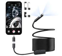 KERUI caméra endoscopique à objectif simple/double pour iPhone iPad IOS et Android type-c lumière LED IP67 caméra d'inspection industrielle d'endoscope Double objectif