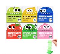 KERYBW 6 PCS Notes Adhésives Transparentes À Paillettes, Notes Adhésives Nacrées PP, Bloc-Notes Auto-Distribuables 480 Feuille Fournitures Scolaires & Bureau, 76x76mm