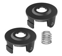 KERYBW Couvercle de bobine de rechange pour coupe-bordure, compatible avec Makita 196146-9/195858-1, pour tondeuse Makita 18 V DUR181Z, DUR181RF, DUR1811 (2 capuchons de bobine + 1 ressort)