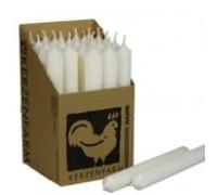 Kerzenfarm Hahn Lot de 25 bougies en stéarine (blanc)