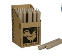 Kerzenfarm Hahn Lot de 25 bougies en stéarine (taupe)