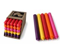 Kerzenfarm Lot de 25 bougies à tige colorées en forme de coq - Qualité supérieure - Fabriqué en Allemagne - Diamètre : 22 mm - Longueur : 18 cm - Bougies colorées - Bougies à tige de couleur pastel