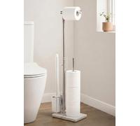 KES Porte Papier Toilette avec Brosse WC Porte Rouleau Papier Toilette Acier Inoxydable SUS304 Marbre Support Brossé, BPH233-2