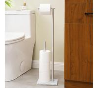 KES Porte Papier Toilette sur Pied Distributeur Papier Toilette Marbre Support Papier Toilette Acier Inoxydable SUS304 Porte Rouleau Brossé, BPH288-2