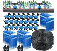 KESLA Kit d'irrigation goutte à goutte 10-100M 4 voies 2 voies 8L flèche goutte à goutte 3/5mm tuyau système d'arrosage goutteur arroseur Pot plantation serre Bx20m-4way-kit