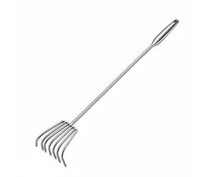 KESOTO Clam Digging Rake Râteau à Palourdes Cultivateur Sarcloir Griffe Acier Inoxydable Épais Dents Acérées pour Sable et Terre Long Manche Ergonomique , 100CM , 7 Dents