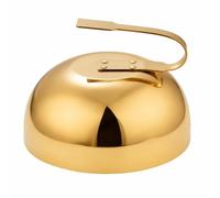 KESOTO Couvercle de Cuisine Dôme Cloche Capot pour Gril INOX 304 Poli Répartition Homogène de la Chaleur Protection Contre la Poussière Adapté aux Portions Assiettes Grillades 30cm, Doré, 30cm