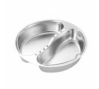 KESOTO Cuiseur Vapeur Acier Inoxydable Plateau Divisé Insert Polyvalent Pratique Universel Double Poignée Convient Cuisson à la Vapeur Alimentation Familiale Utilisation Domestique, DeuxGrilles