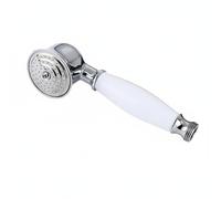KESOTO Douchette Téléphone Rétro Pommeau Poignée Accessoire en Cuivre Style Vintage pour Ambiance Élégante et Couverture Corps Entier Convient à Salle d'Eau Location, Chrome Blanc Porcelaine