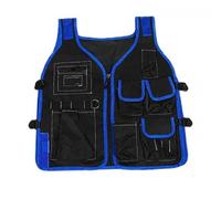 KESOTO Gilet Porte-outils, Pochette à Outils, Gilet Porte-outils Multipoches pour Charpentiers, Bord rouge