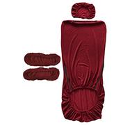 KESOTO Housse de Protection pour Chaise de Bureau, Housse pour Fauteuil Tournant en Salle à Manger, Rouge foncé