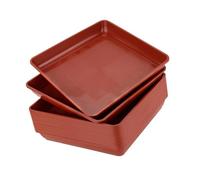 KESOTO Lot de 10 Soucoupes pour Plantes, Plateaux de Drainage pour Pots de Fleurs, Bacs D'égouttage pour L'intérieur, L'extérieur, La Cour, Rouge