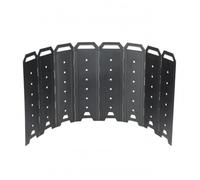 KESOTO Pare-Vent de Feu Extérieur Écran Pare-Flamme Barrière Courbée Rideau Protecteur en Fer Pliable avec Découpes et, Panneau De Protection en Fer 50cm De Hauteur