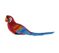 KESOTO Perroquet Réaliste en Résine, Oiseau, Ornement Animal à Suspendre, 29cm couché Rouge