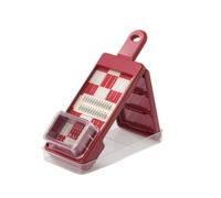 KESOTO Râpe à Légumes 1 Râpe Mandoline Trancheuse Éminceur Râpe Manuelle à Plaques Interchangeables Corps Robuste en Surface de Coupe Acier Inoxydable 304, Rouge, Rouge, style to 2