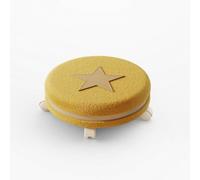 KESOTO Siège Roulant Enfant en Tissu Texturé avec roulettes Silencieuses pour Coiffeuse Chambre, Jaune, Style to 3
