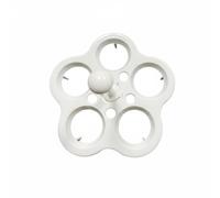 KESOTO Support Oeuf Support Vapeur Porte-oeufs Grille Cuisson Support Poignée Résistante Transport Facile Compatibilité Multicuiseur Adapté Cuisine Polyvalente, Rond 5-Trous