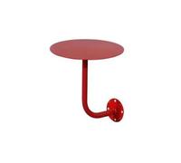 KESOTO Table Basse Murale Table Basse Table d'Appoint Table Murale Guéridon Plateau Rond Moderne et Bras Mural de 20 Cm Facile à Installer Adaptée aux, Diamètre 35 Cm, Hauteur 45 Cm, Rouge