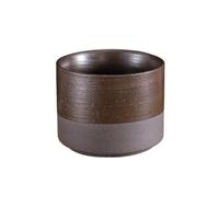 KESOTO Tasse à Café en Céramique Gobelet Tumbler Coupe sans Anse Bol à Boire Petit Format Bord Large Prise Confortable Surface Émaillée Unique Partie, Rouge, 7,6 X 8 Cm