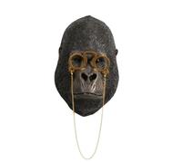 KESOTO Tête Singe Murale En Résine Compact Ornement Tête Singe Luntes Contemporain Décoration Murale Chaîne Accroche pr Entrée, Multi