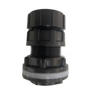 KESOTO Vanne de Vidange de Piscine Bonde Bouchon Embout Raccord à Corps Cylindrique Fileté en Joint Silicone Gris Anti-fuite pour Trou 48 Mm 2 Pouces Adaptée à Entretien Filtre Rénovation Piscine