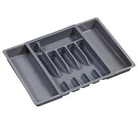 Kesper Range-couverts 30087 Modulable – Bambou gris – Extensible L 29 à 50 x P 38 x H 6,5 cm