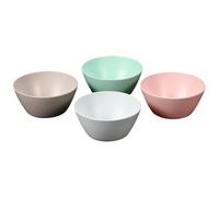 Kesper | 32804 Lot de 4 bols à fruits et salade pastel, en plastique (PET/PP), passent au lave-vaisselle, sans goût, diamètre 14,5 cm, hauteur 6,5 cm