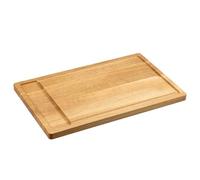 KESPER 49300 Planche à découper en bois de chêne | Certifié FSC | Avec creux | Huile BIOFA résistante à l'humidité | 45 × 28 × 2 cm