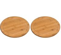 KESPER 58444 Planche à Découper Bois Nature 25 x 25 x 1 cm (Lot de 2)