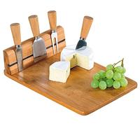 Kesper 58641 Planche à découper au Fromage avec Couverts Bambou Marron 30 x 16 x 16 cm