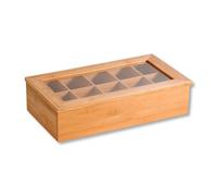 Kesper 5890113 Boîte à thé en Bambou, Marron, 36 x 20 x 9 cm