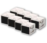 Kesper 66277 | Boîte à couverts avec tableau effaçable, lot de 8. Dimensions : 12 x 12 x 10 cm, couleur : blanc