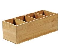 Kesper 70850 - Range-couverts avec 4 compartiments - En bambou certifié FSC