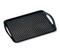 Kesper 77201 Plat de Service Antidérapant Plastique Noir 45,5 x 32 x 4,5 cm