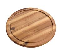 KESPER Assiette à goûter/à viande avec rigole en acacia Ø 25 cm