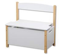 Kesper | Banc pour Enfants, Matériau : Panneau de Particules, Dimensions: l 60 H 56 P 34,5 cm, Couleur : Blanc | 17713 13