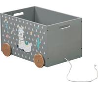 Kesper, Coffre à jouets à roulettes, alpaga 50 x 35 x 30 cm