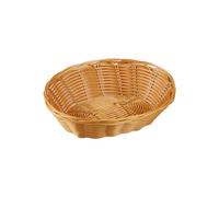Kesper | Corbeille à pain et fruits, lot de 10, Matériel: plastique tressé, Dimensions: 21 x 17 cm/Hauteur : 6 cm, couleur : marron | 1783215