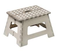 Kesper | Escabeau Pliant, Matériau: Plastique, Dimensions: 35 x 27 cm, Hauteur: 22 cm, Charge maximale: 150 kg, Couleur: Blanc, Beige, DIN en 14183 | 70631